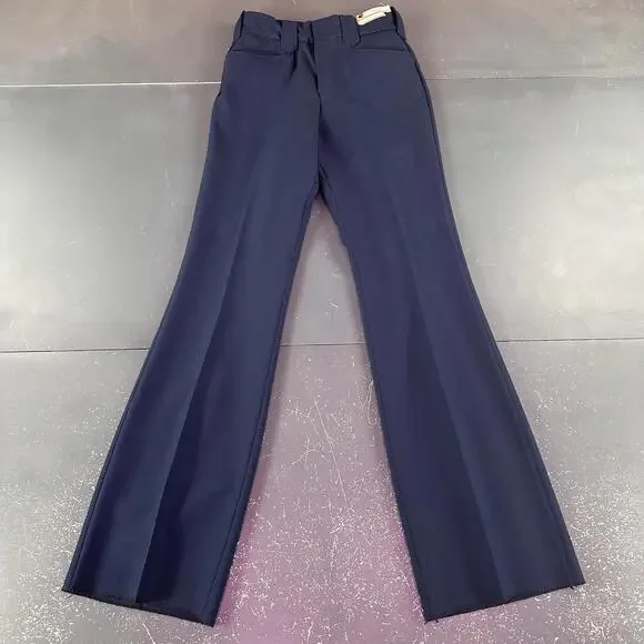 VTG Dickson Jenkins Western Pants Mens 28 Blue Bootcut Flared Bell NWT USA 70's - Picture 4 of 9